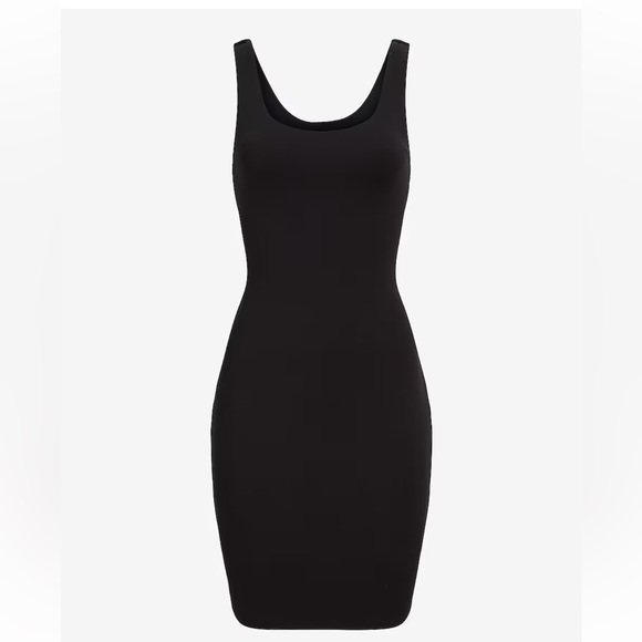 Express - Body Contour Scoop Neck Mini Dress With Built-In Shapewear - Picture 1 of 4